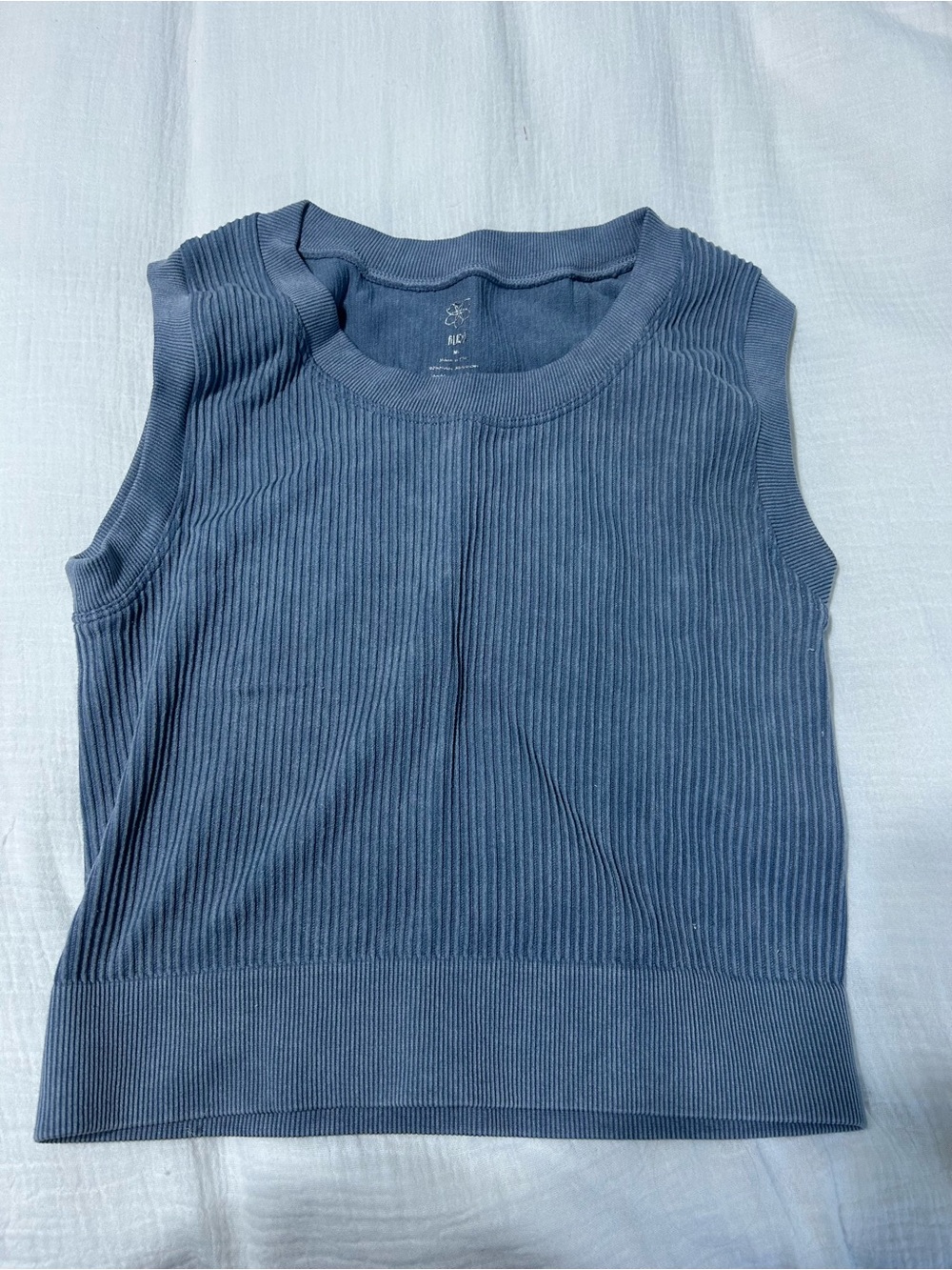 Source Unknown Ribbed Tank Top - Slate Blue